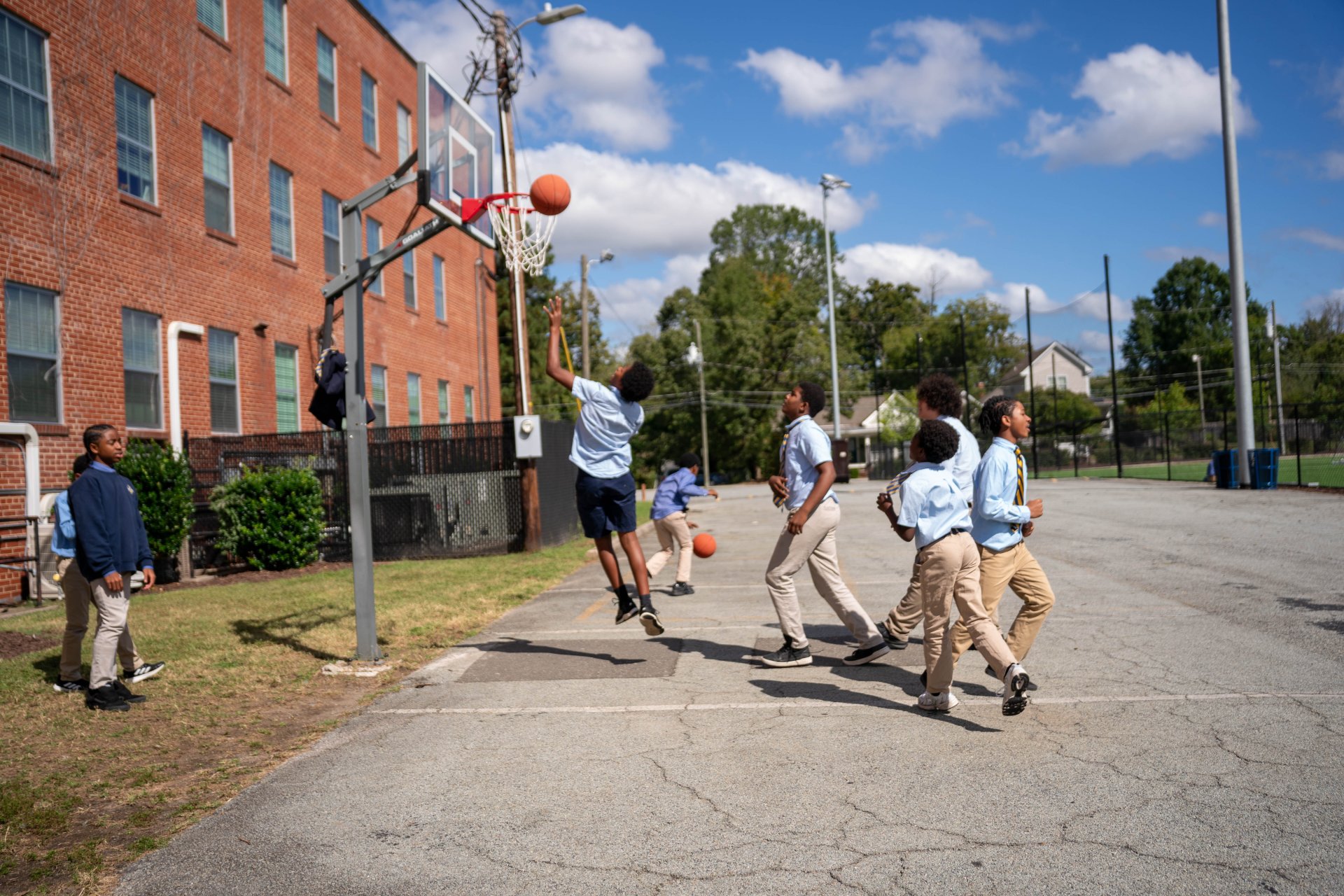 Built for Boys Durham Nativity School cultivates tomorrow's leaders by celebrating, uplifting, amplifying, and empowering young men of the Triangle, ensuring they are seen, heard, respected, and reflected while providing unparalleled opportunities in academics, athletics, community engagement, and leadership. Learn More